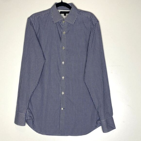 Banana Republic Gingham No-Iron Slim Fit Button Down Shirt Men's Size Small - Picture 8 of 8